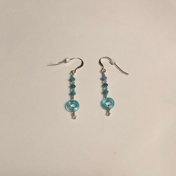 Swarovski Glass & Sterling Silver Drop Earrings - Picture 3 of 6